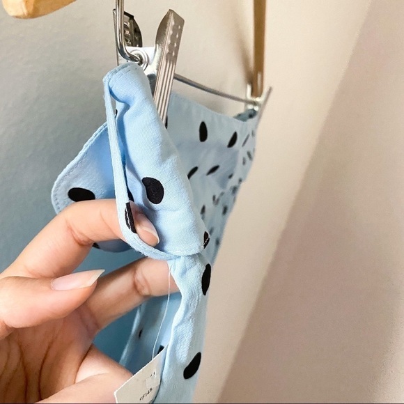 Faithfull Skirt Luda Buckle Belted Flounce Midi Vacation Sylve Dot Blue 6 M NWT - Picture 7 of 15